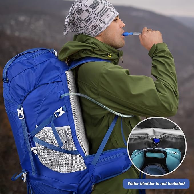 HOMIEE 50L Hiking Backpack Travel Bag Waterproof Camping Rucksack with Rain Cover Lightweight Backpacking Backpack