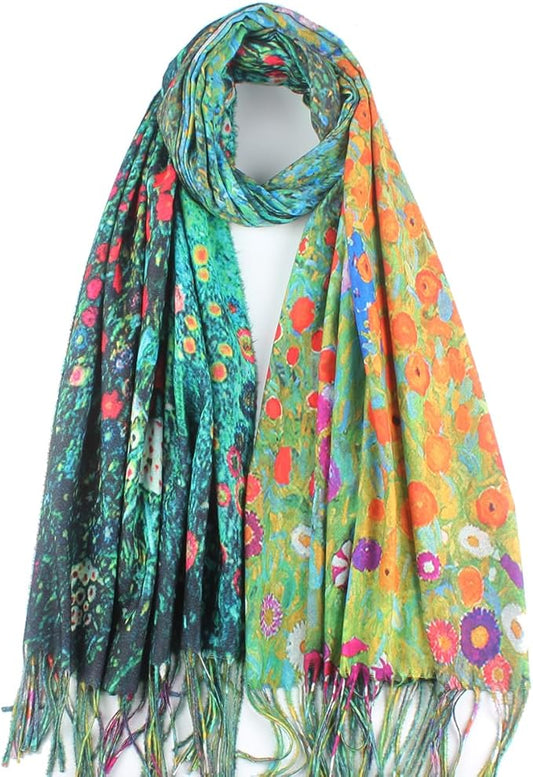 Umjetnost Soft Cashmere Feel Scarf For Women Winter Warm Scarves Large Shawl Wrap Monet Van Gogh Art Print