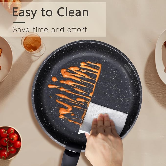 GiPP Ceramic Pots and Pans Set Non Stick, 11 Piece Nonstick Detachable Handle Cookware Sets, Non Toxic Induction Kitchen Pot and Pan with Removable Handle, Healthy RV Cookware, Dishwasher ＆Oven Safe