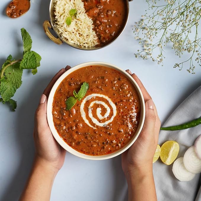 Ashoka Gluten-Free Meals, Microwave Ready Vegan Black Gram & Kidney Beans, Heat & Serve Meals, All-Natural Delhi Dal Makhani, Kosher Certified, Great for the Outdoors, No Preservatives, Pack of 10