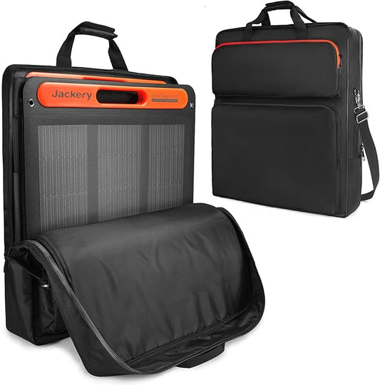 Solar Panel Storage Bag Compatible with 2 Jackery 200W, Padded Portable Solar Panel Travel Bag Compatible with Jackery SolarSaga 100W 100X 200W