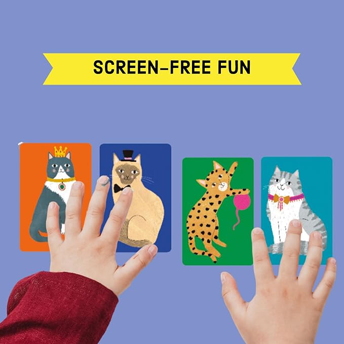 Mudpuppy Old Meow! – Feline Version of Classic Kids Old Maid Card Game with Cute Illustrations of Cats for Children Ages 4 and Up, 2-4 Players