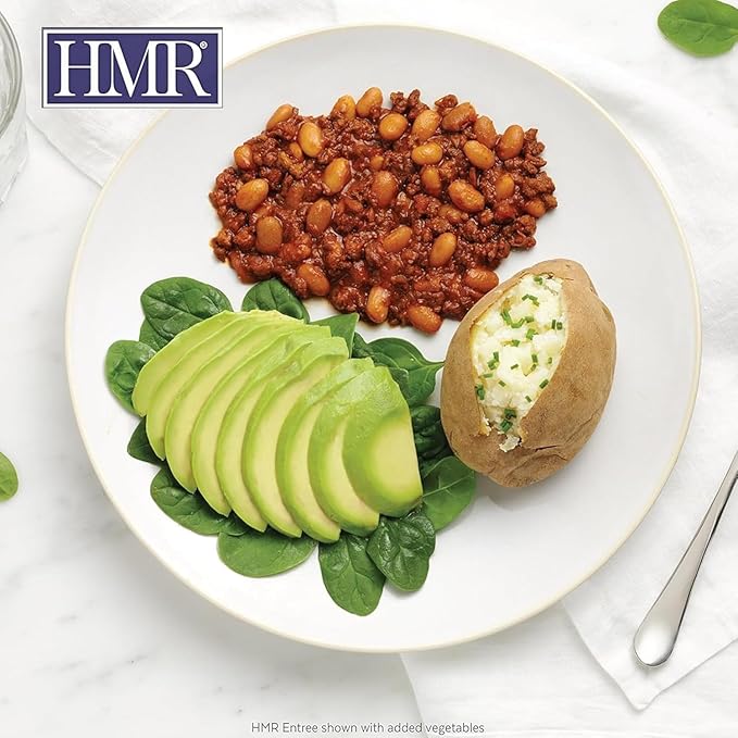 HMR Turkey Chili with Beans Entrée | Pre-packaged Lunch or Dinner to Support Weight Loss | Ready to Eat | 20g of Protein | Low Calorie Food | 8oz Serving per Meal | Pack of 3