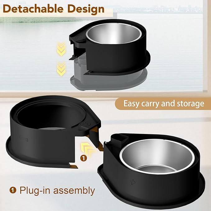 Stainless Steel Dog Bowl Set, 304 Metal Dual Food & Water Bowls for Dogs & Cats, Large Capacity Pet Feeder, Anti-Skid Dog Dish for Small/Medium/Large Pets
