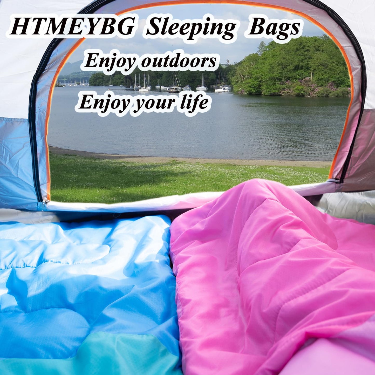 Sleeping Bag - 3 Seasons for Adults Boys Girls Camping Hiking - Warm Cold Weather Lightweight