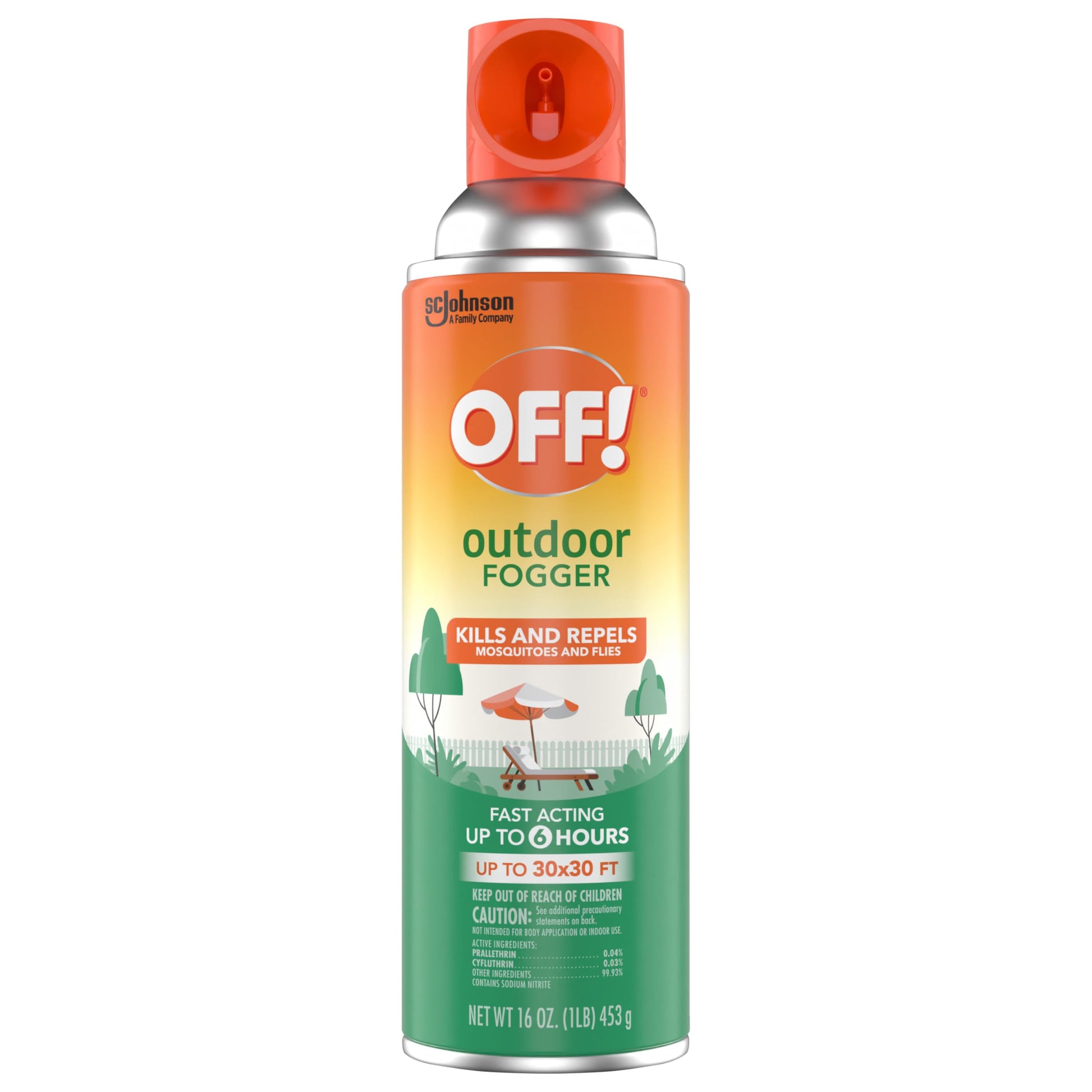 OFF! Outdoor Insect and Mosquito Repellent Fogger Backyard Pretreat Kills and Repels Insects up to