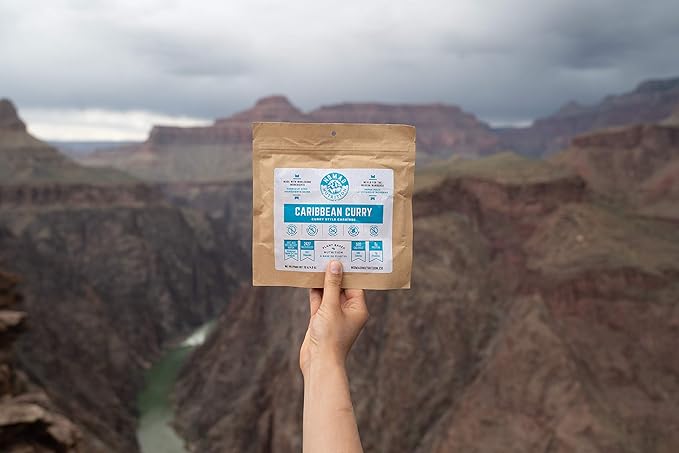 Nomad Nutrition Caribbean Curry | Instant Freeze Dried Backpacking & Camping Food | Plant-Based, Non-GMO Hiking Meals with High-Energy, Vegan, Gluten-Free | 112g - 1 Pack
