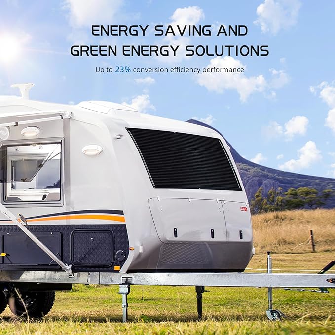 Flexible Solar Panel 4pcs 150W Fiberglass Monocrystalline 600W Lightweight Module for Off-Grid RV Boat Van Cabin Uneven Surfaces 12V/24V Battery Charge (600W Solar Panel)