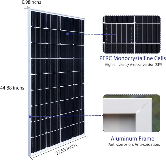 600 Watt 12Volt Solar Panel Kit 4X150W Monocrystalline Module 50A Charge Controller for RV, Boats, Trailer, Camper,Off-Grid System(600W Solar kit)
