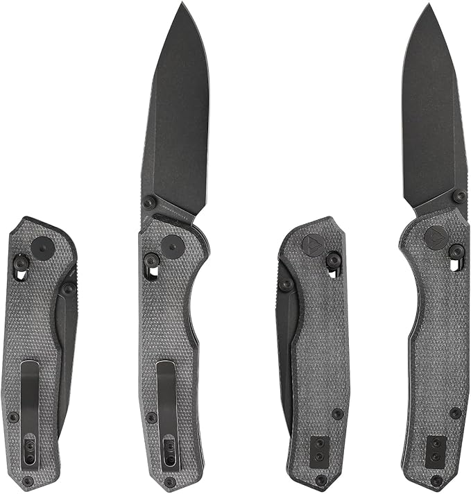 CMB Explorer Micarta Handle 14C28N Steel Blade Crossbar Lock Knife Pocket Folding Tactical Survival Camping Hiking Outdoors EDC Knife with Pocket Clip for Men Women CMB-18 (CMB-18B)