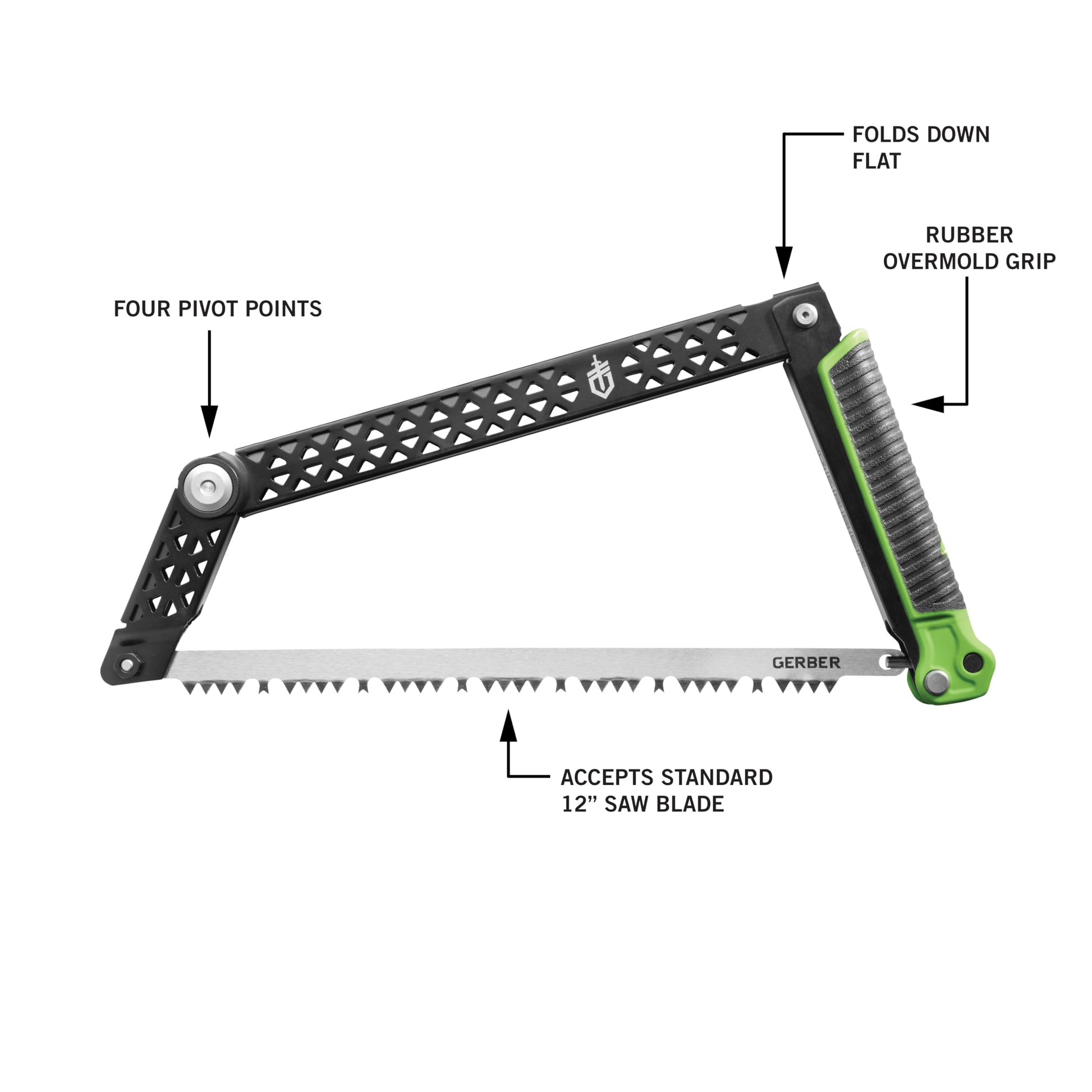 Gerber Freescape Camp Saw Folding Hand Saw for Backpacking Hiking Camping Pruning and Bushcraft