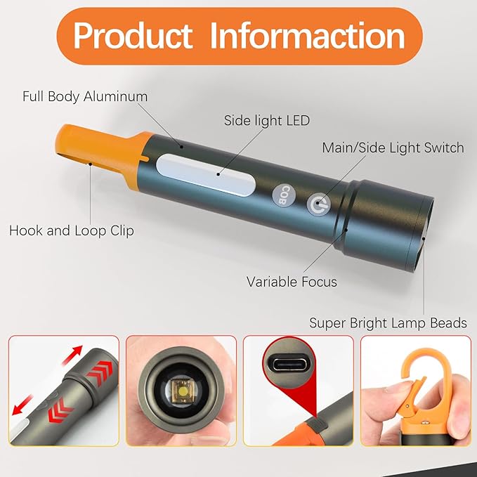 Flashlights High Lumens Rechargeable,9 Modes, 20000 Lumen,Zoomable Powerful Tactical Flashlight,Super Bright Strong Flash Light for Home,Small LED Flashlights for Car,Camping