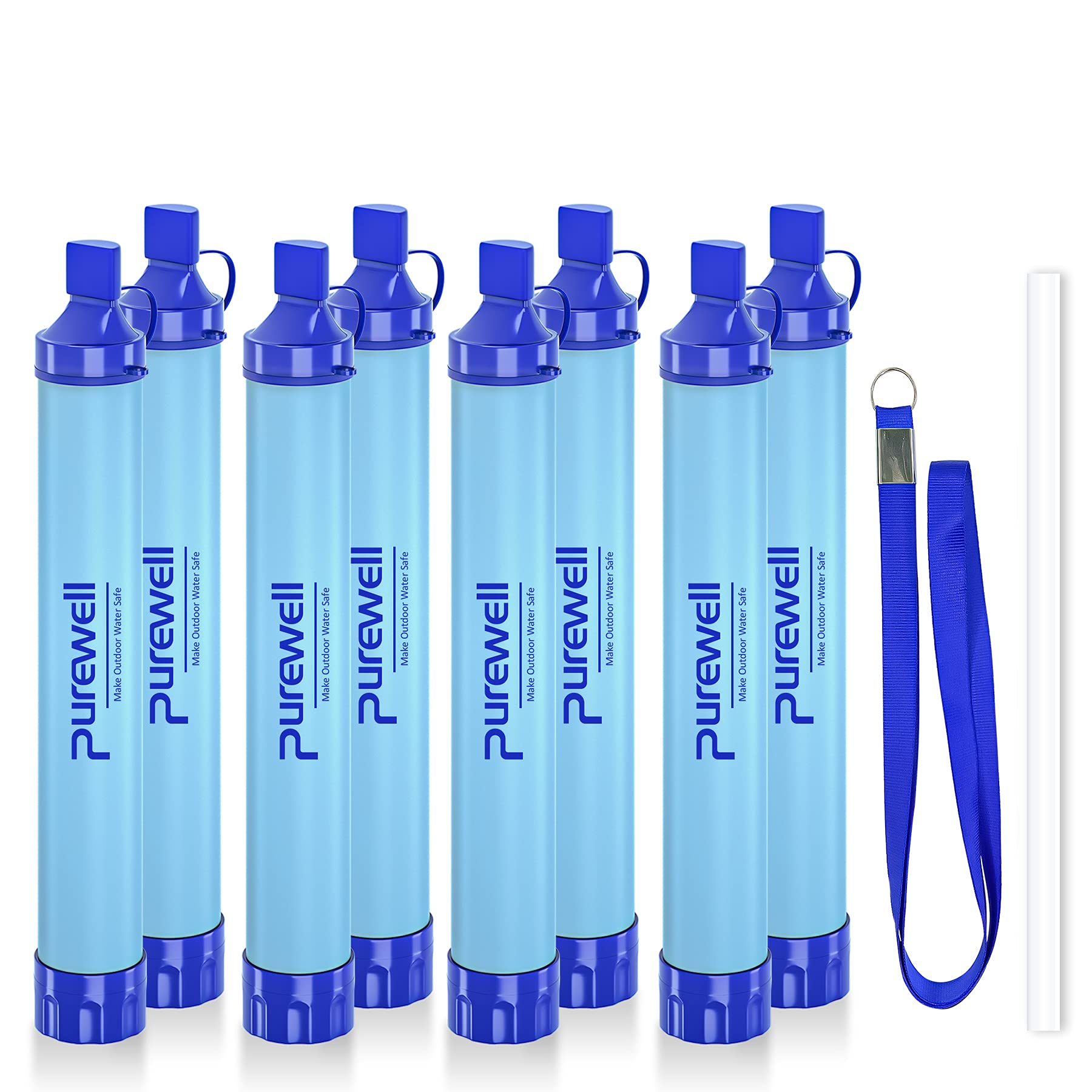 Purewell Outdoor Water Filter Personal Water Filtration Straw Emergency Survival Gear Water