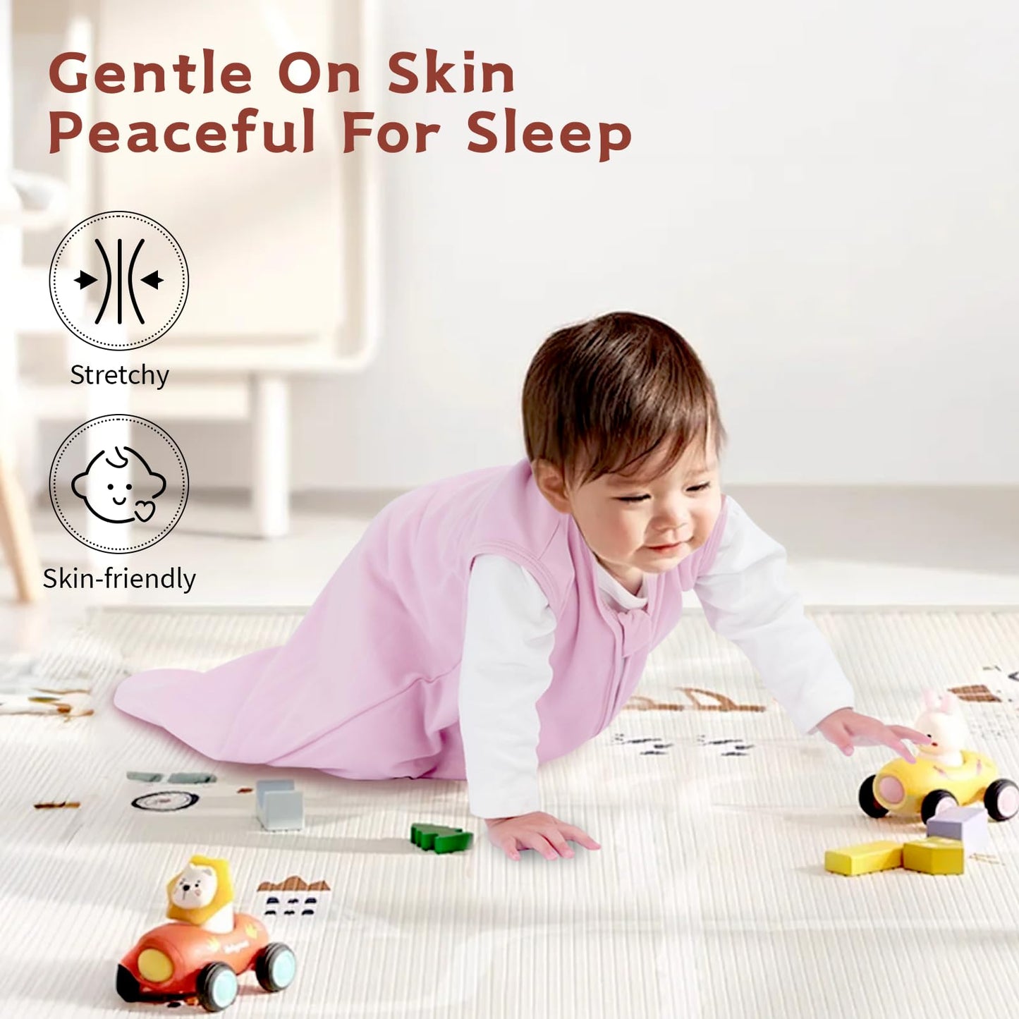 Wrrernsin Baby Sleep Sack 0-6 Months,100% Cotton TOG 0.5 Wearable Blanket for Newborn and Infant, 3