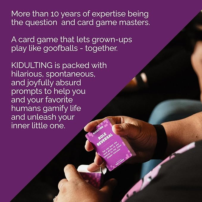 The Skin Deep Kidulting Fun Couples Card Game - Prompts to Create Funny Moments Between Couples & Friends - Inject Fun & Spontaneity Into Daily Interactions - Unique Gift & Date Night Idea