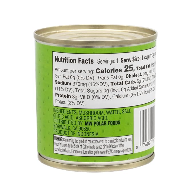 MW Polar Mushrooms, Pieces & Stems, 4 oz (Pack of 1), Great for Grilled, Sauteed, Soup, Chowder, Salad, Pizza, Pasta, Breakfast Omelets