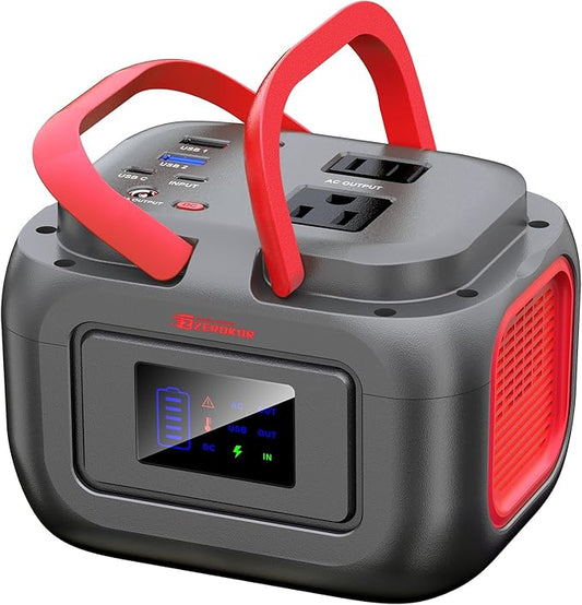 Portable Power Station 120W, 110V Outdoor Power Pack Generator with AC Outlet, External Lithium Battery Pack with USB C Input for Camping Home Use VanLife Adventures
