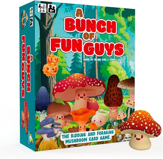 Gamewright - A Bunch of Fun Guys - Strategic Mushroom Foraging Card Game, Ages 8+, 2-4 Players