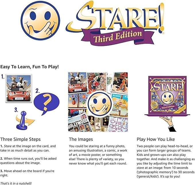 Stare - Fun Game of Visual Recall Where Quirky Image Cards Challenge Players' Minds ??Classic for Adult & Family Game Night