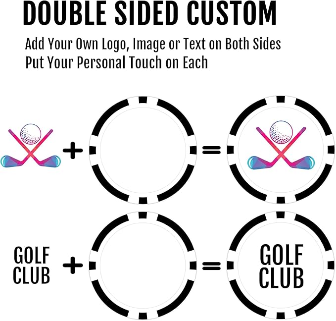 50-500 Custom Poker Chips, 11.5g Casino Size Clay Chips, Upload Your Image or Text for Personalization, for Bar Tokens, Poker Games or Event