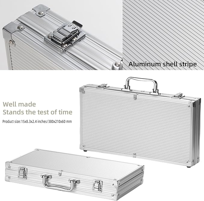 300pc Poker Sets with case Numbered Poker chip Set with denominations Values Casino Chips for