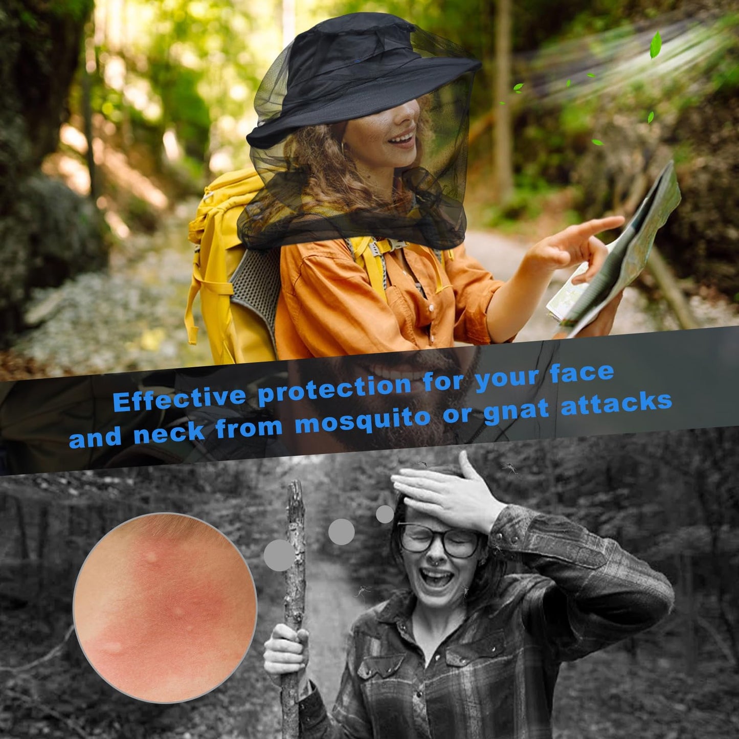 South to East Mosquito Head Net for Insects 2 Pack, Fly & Bug Protection