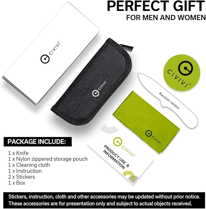 CIVIVI Pocket Knife for EDC, Regulatron Folding Knife for Men with Flipper Opener, Liner Lock, 2.98" Nitro-V Blade G10 Handle for Camping, Hunting C23006-1