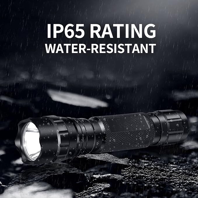 WINDFIRE Flashlights 1200 Lumens Tactical LED Flashlight 1 Mode High Powered Handheld Torch Water Resistant Portable with Holster Duty Belt Holder (Battery Not Included)