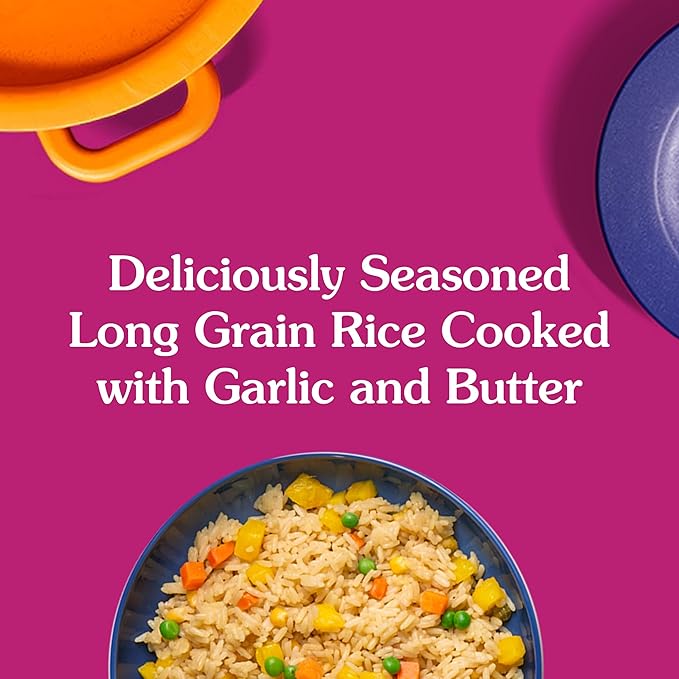 BEN'S ORIGINAL Ready Rice Butter and Garlic Flavored Rice, Easy Dinner Side, 8.8 oz Pouch (Pack of 12)