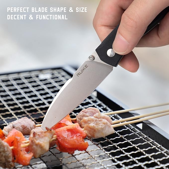 EDC Folding Small Pocket knife for men, women, 14C28N,Liner Lock,G10 Lightweight Handle, Cold Stainless Steel,Camping Tactical Knives Belt Clip, Flipper Microtech Elemental Survival Hiking Hunting Gadgets Gear Tool Dad Father Gift,Ruike P662