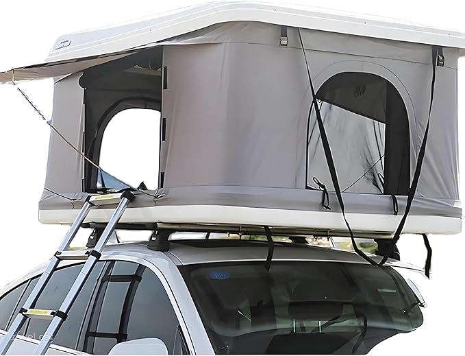 Travel Cat Rooftop Tent Hard Shell Roof Top Tent Hardshell Suitable for Jeep SUV Truck Van 2-3 Person Black