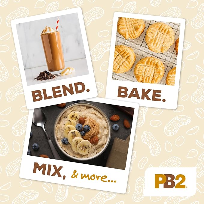 PB2 Pure Peanut Butter Powder - [2 lb/32 oz Jar] - No Added Sugar, No Added Salt, No Added Preservatives - 100% All Natural Roasted Peanuts - 6g of Plant-Based Protein