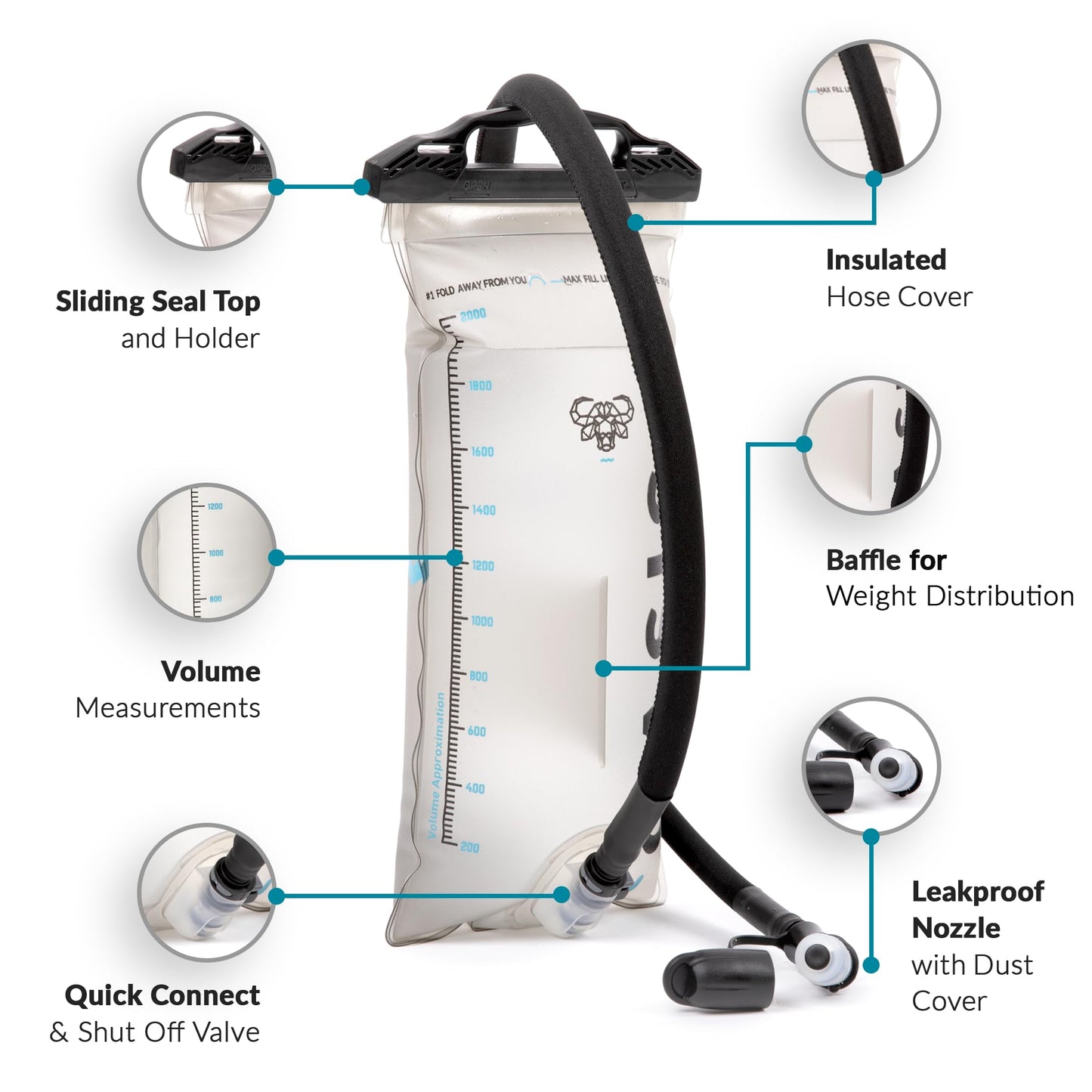 Water Buffalo Oasis 2L Hydration Bladder