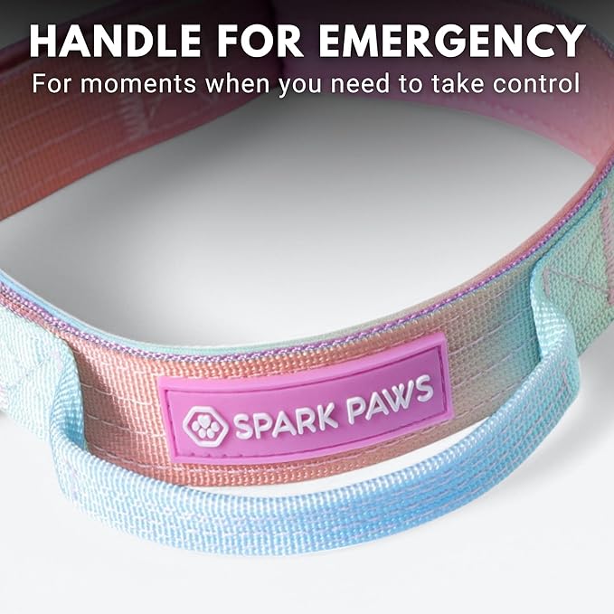 Spark Paws Tactical Dog Collar - Heavy Duty, Premium Quality, Thick and Durable for Large and Medium Dogs - Pastel Icing - XS - 1"