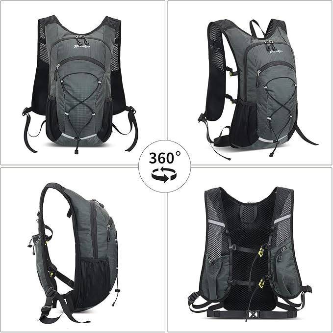 15L Small Hiking Backpack Lightweight Hydration Backpack for Men Women, Warterproof Hiking Daypack for Travel Cycling