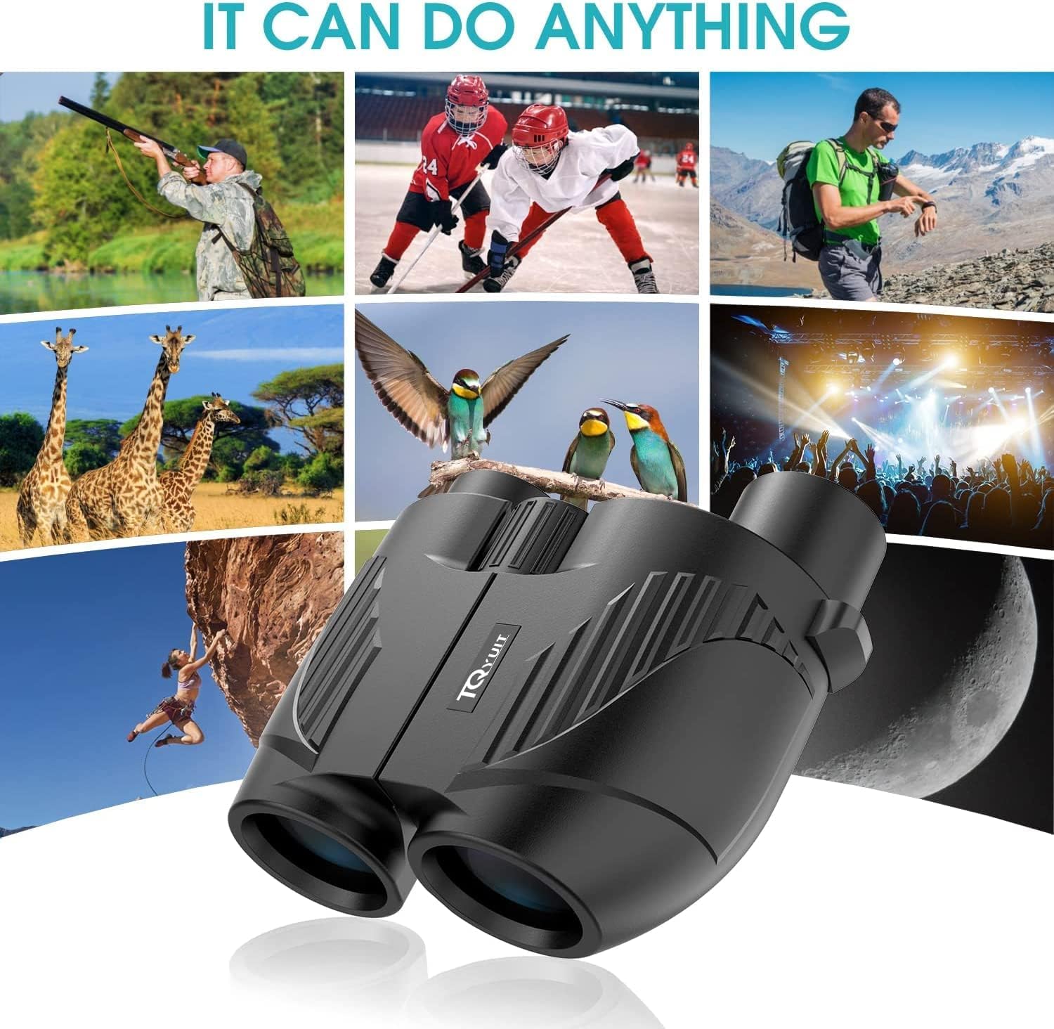 20x25 High Powered Binoculars for Adults,Compact HD Waterproof Durable and Clear BAK4 Prism FMC
