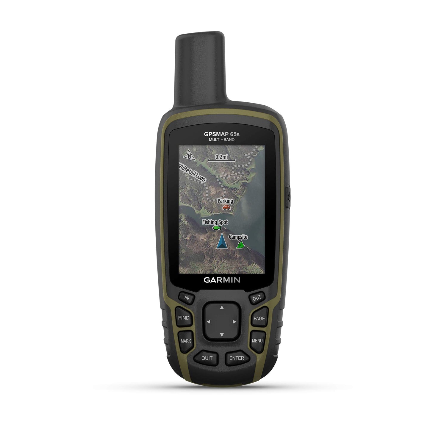 Garmin GPSMAP 65s, Button-Operated Handheld with Altimeter and Compass, Expanded Satellite Support