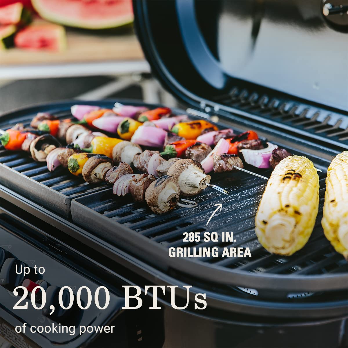 Coleman RoadTrip 285 Portable Stand-Up Propane Grill with 3 Adjustable Burners & Instastart