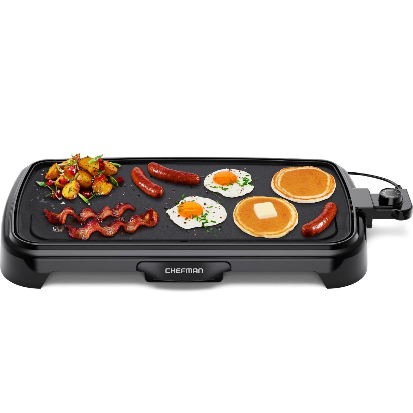 Chefman XL Electric Griddle with Removable Temperature Control, Immersible Flat Top Grill, Burger