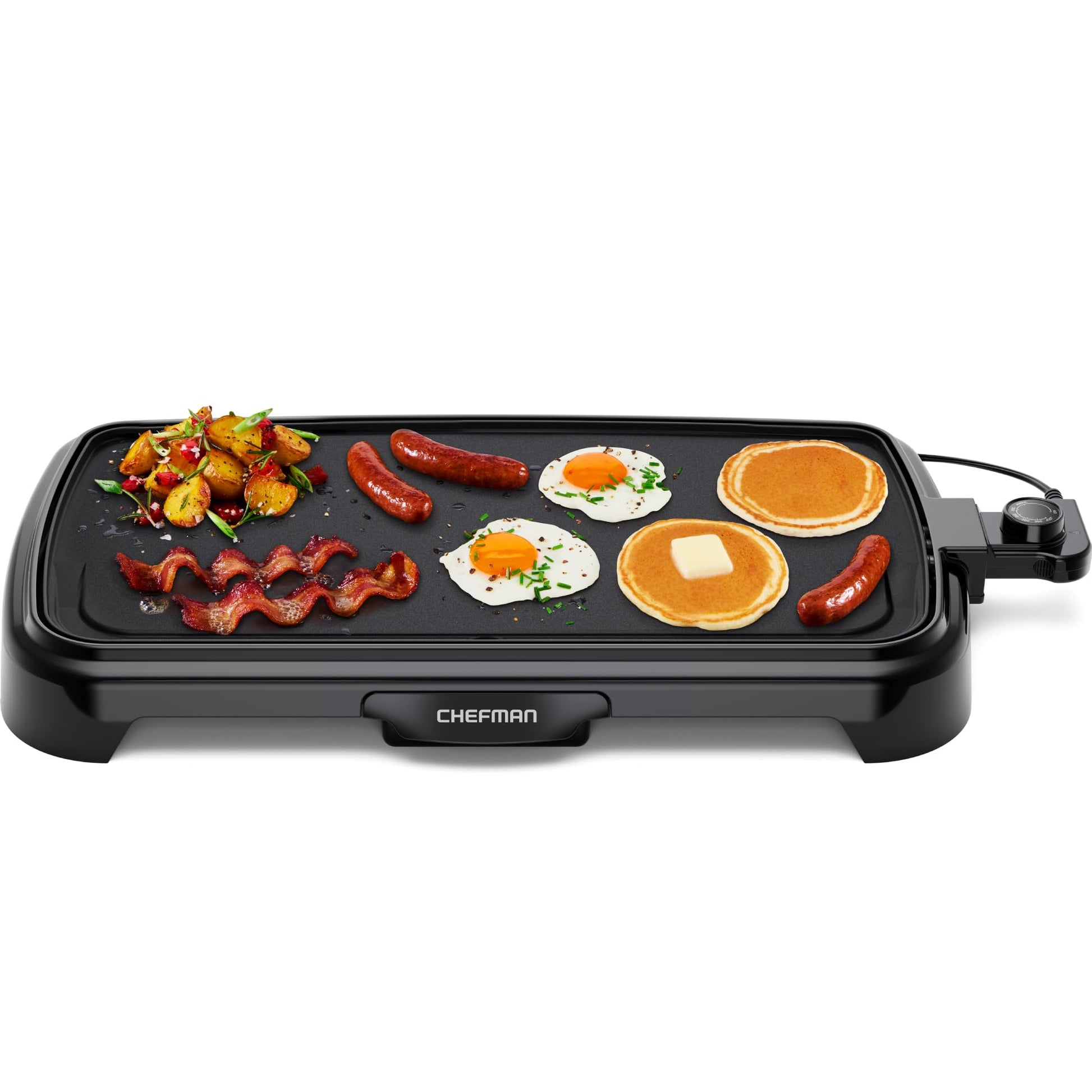 Chefman XL Electric Griddle with Removable Temperature Control, Immersible Flat Top Grill, Burger