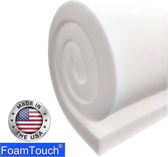 FoamTouch 4" Height x 34" Width x 75" Length Camper/RV bunk Mattress (Foam Only) White -No Cover