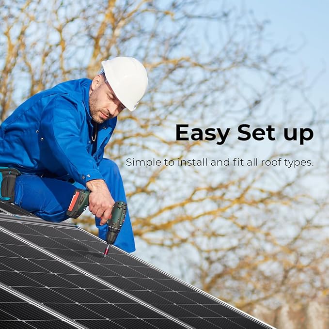 Renogy 400 Watt Solar Panel Ntype, 4PCS 12V 100 Watt Solar Panels 16BB 25% High-Efficiency, Ntype Solar Panel for RV Marine Boat Trailer Camper Rooftop Farm and Other Off-Grid System