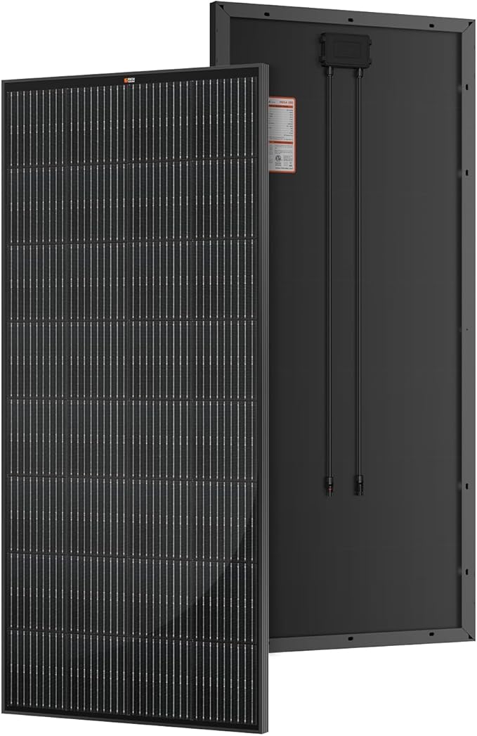 RICH SOLAR 200 Watt Black 12 Volt Moncrystalline Solar Panel High Efficiency Solar Module for RV Trailer Camper Marine Off Grid