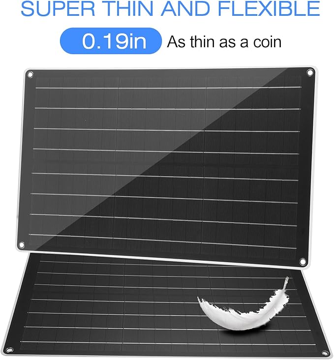 Lixada 30W Solar Charger Panel Kit with MPPT Trickle Maintiner Cntroller Portable Waterproof Flexible Monocrystalline USB Solar Panel for Cellphone Marine Automotive RV Motorcycle Boat Hiking