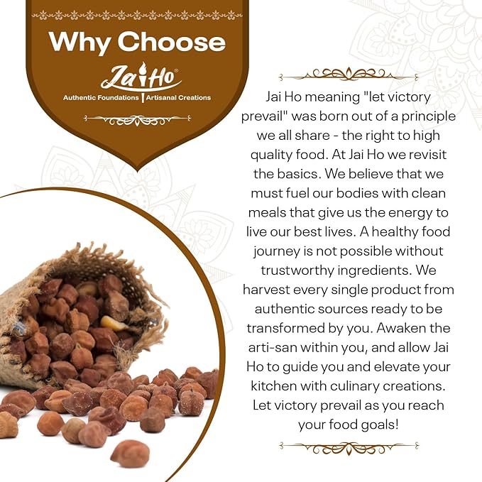 Jai Ho Certified Organic Kabuli Chana Garbanzo Beans 4 lb | Chickpeas Lentils | Indian Kabuli Chole Chana | USDA Organic | Non-GMO | Chemical-Free | Premium Quality Kosher (4 Pound, Kala Chana)