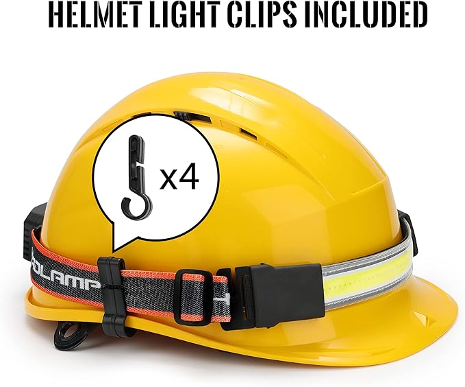 Adelante LED Headlamp Flashlight, 2Pack 1000LM 230°Wide-Beam Rechargeable Head Lamp for Adults, Red Taillight & 8 Clips Waterproof Hard Hat Light Headlamps for Running Hiking and Camping