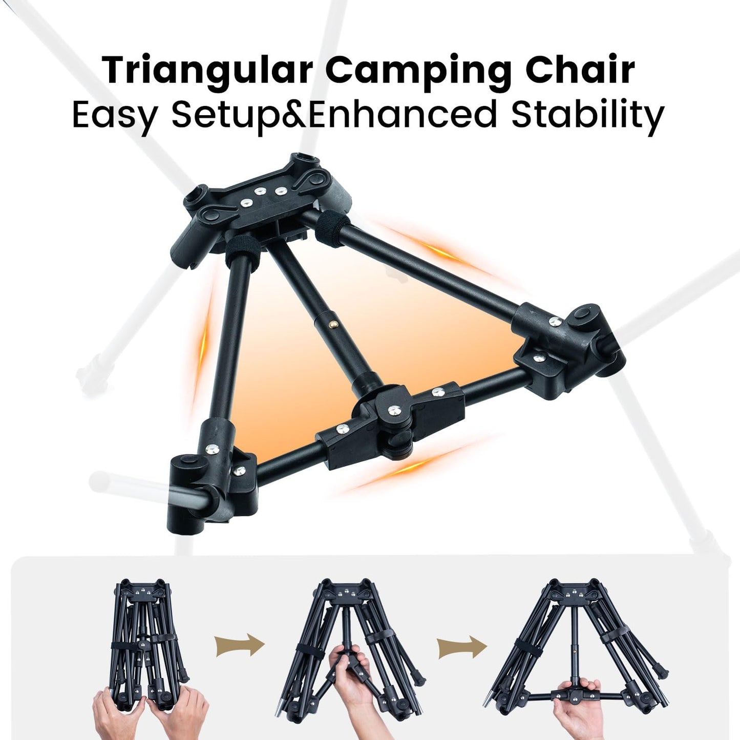 ONETIGRIS Tigerblade Camping Chair, Lightweight Folding Backpacking Hiking Chair, Compact Portable