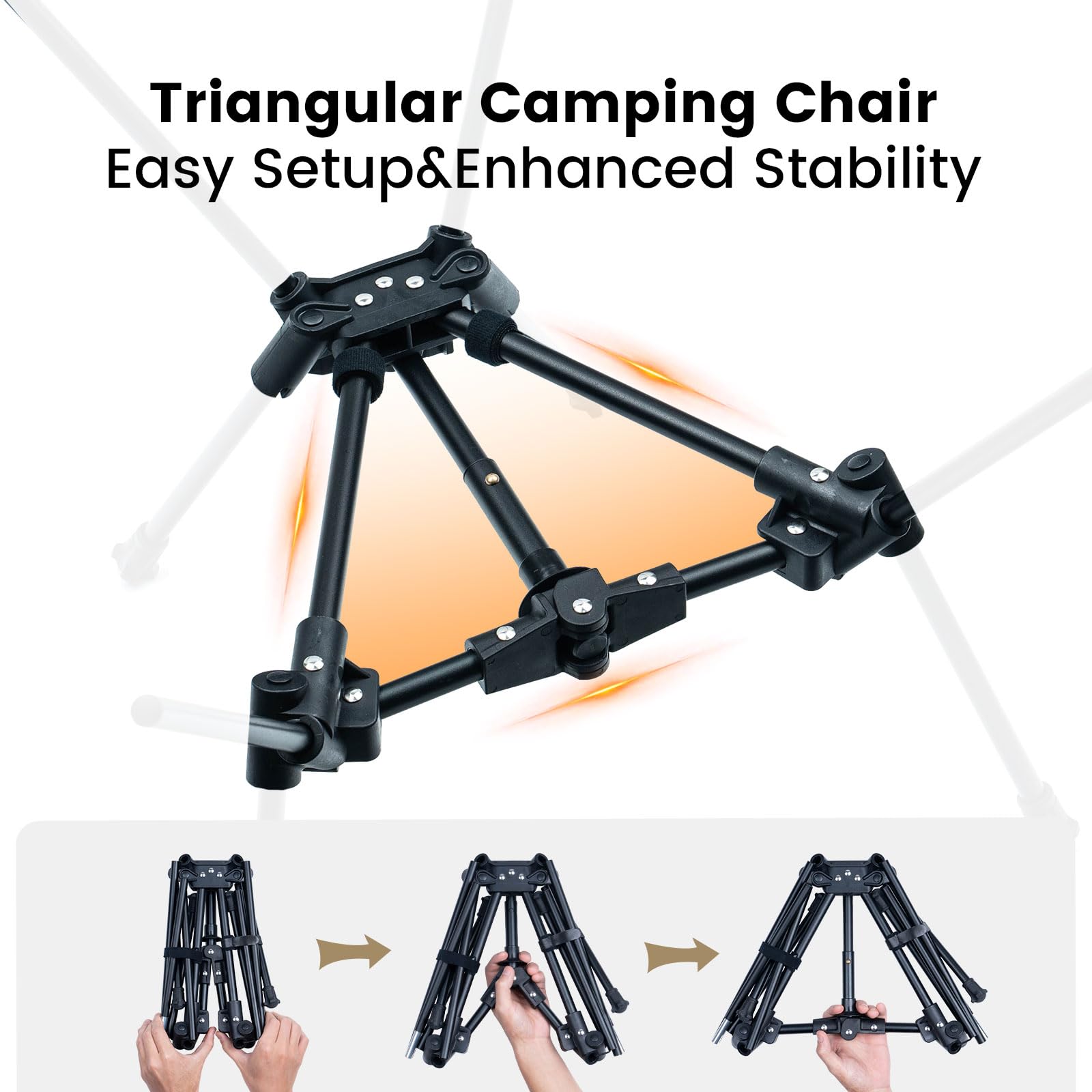 ONETIGRIS Tigerblade Camping Chair, Lightweight Folding Backpacking Hiking Chair, Compact Portable