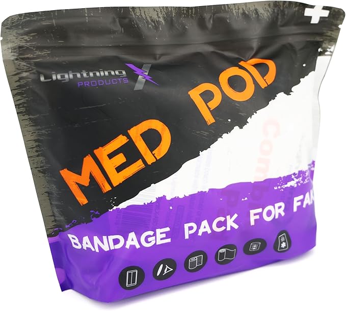 Lightning X Products New Improved Bandages - EMS/EMT Medical Gauze Bandage Refill Kit for First Responder First Aid Kit