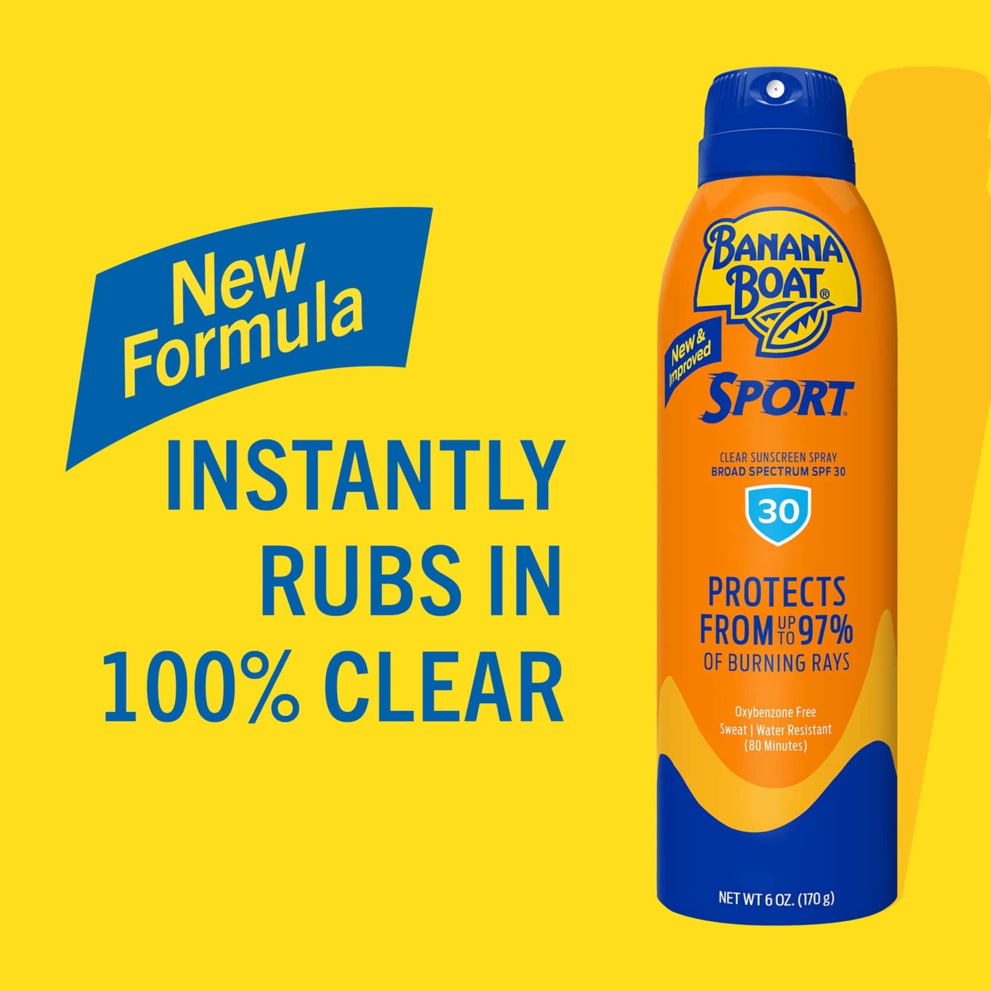 Banana Boat Sport SPF 30 Sunscreen Spray, 6 oz (2 Pack)